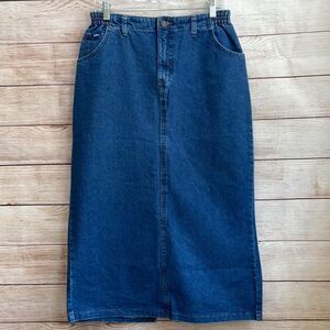 VINTAGE LEE DENIM MAXI SKIRT MODEST‎